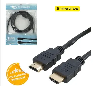 CABO HDMI 3M MAX-51206-10 - MAXMIDIA