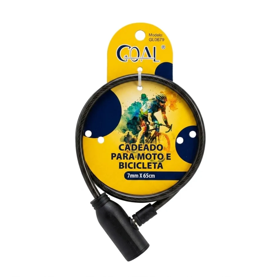 CADEADO DE BICICLETA 7mm x 65CM GL0679 - GOAL
