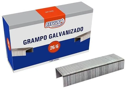 GRAMPO GALVANEZADO 26/6 5000UN - BRW