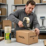 Fita Adesiva Larga Transparente 4,5 cm x 30 metros Empacotamento 2